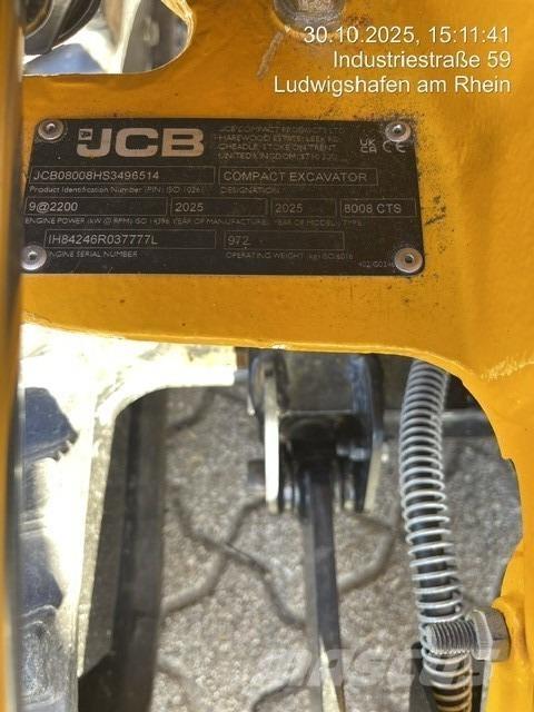 JCB 8008CTS Mini excavadoras < 7t