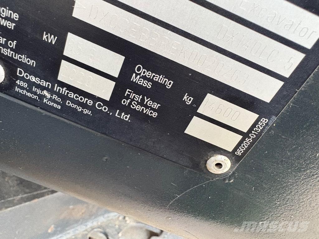 Doosan DX 140 LC Excavadoras de cadenas