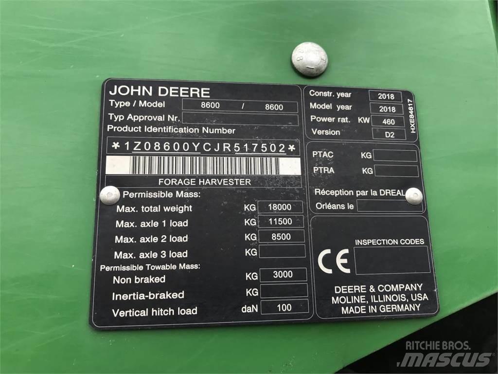 John Deere 8600 Picadoras de forraje autopropulsadas
