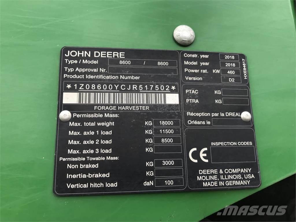 John Deere 8600 Picadoras de forraje autopropulsadas