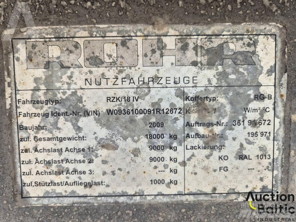 Rohr RZK 18 IV Semirremolques con caja de lona
