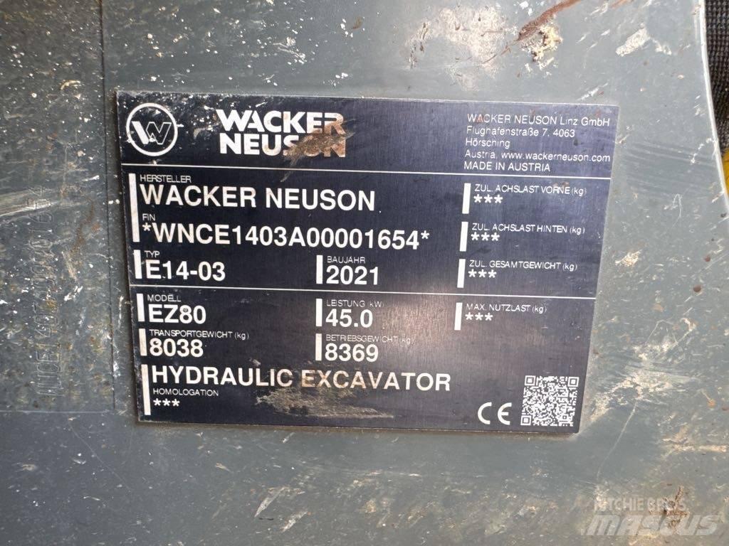 Wacker Neuson EZ80 Excavadoras de cadenas