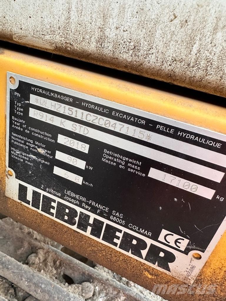 Liebherr R 914 K STD Excavadoras de cadenas