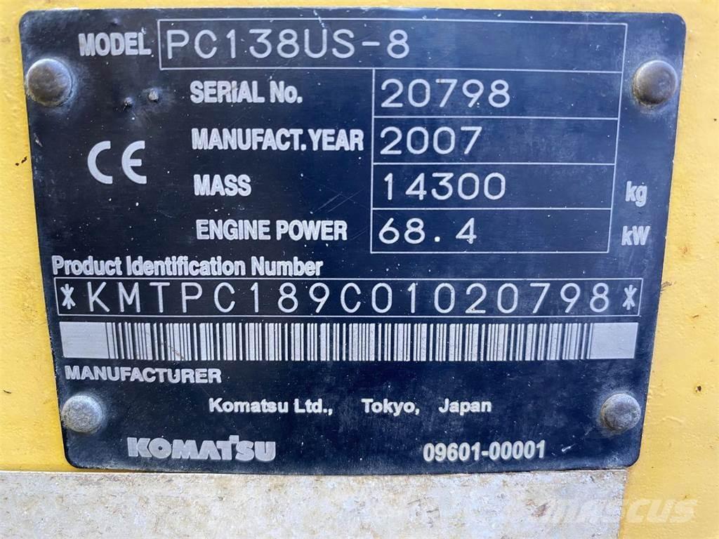 Komatsu PC138US-8 Excavadoras de cadenas