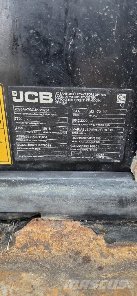 JCB 531-70 Agri Carretillas telescópicas