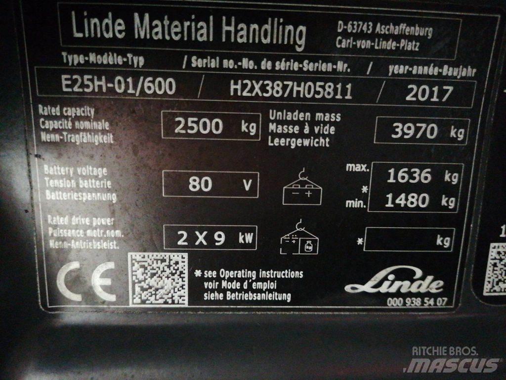 Linde E25H-01/600 Carretillas de horquilla eléctrica
