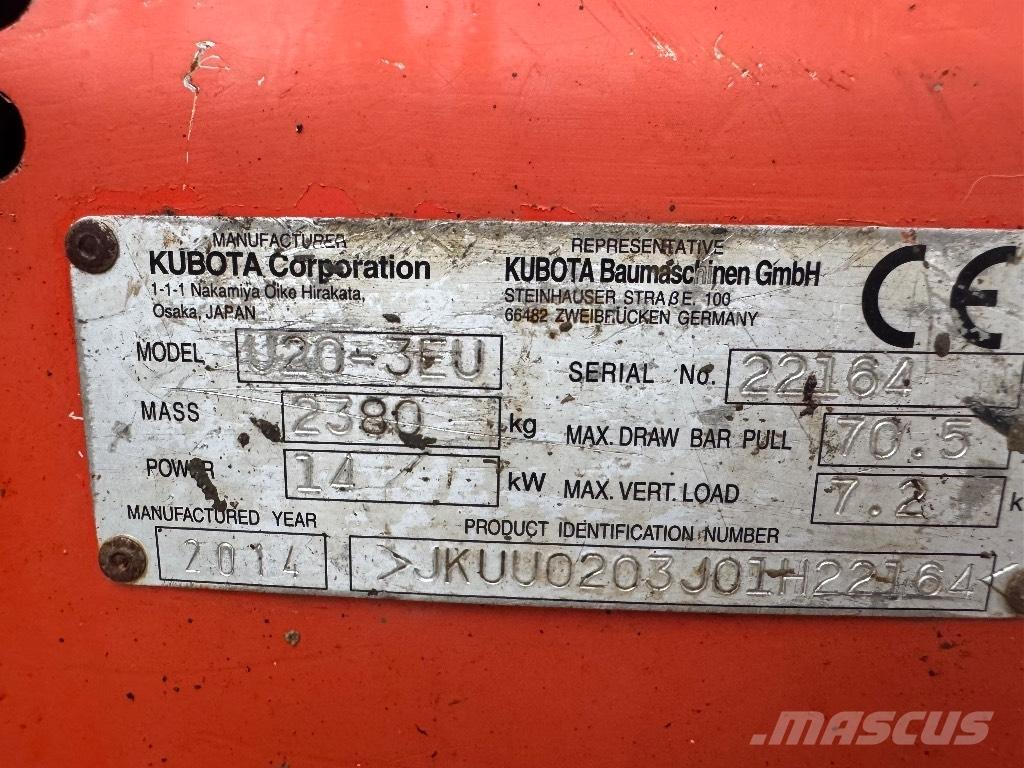 Kubota U 20-3 Mini excavadoras < 7t