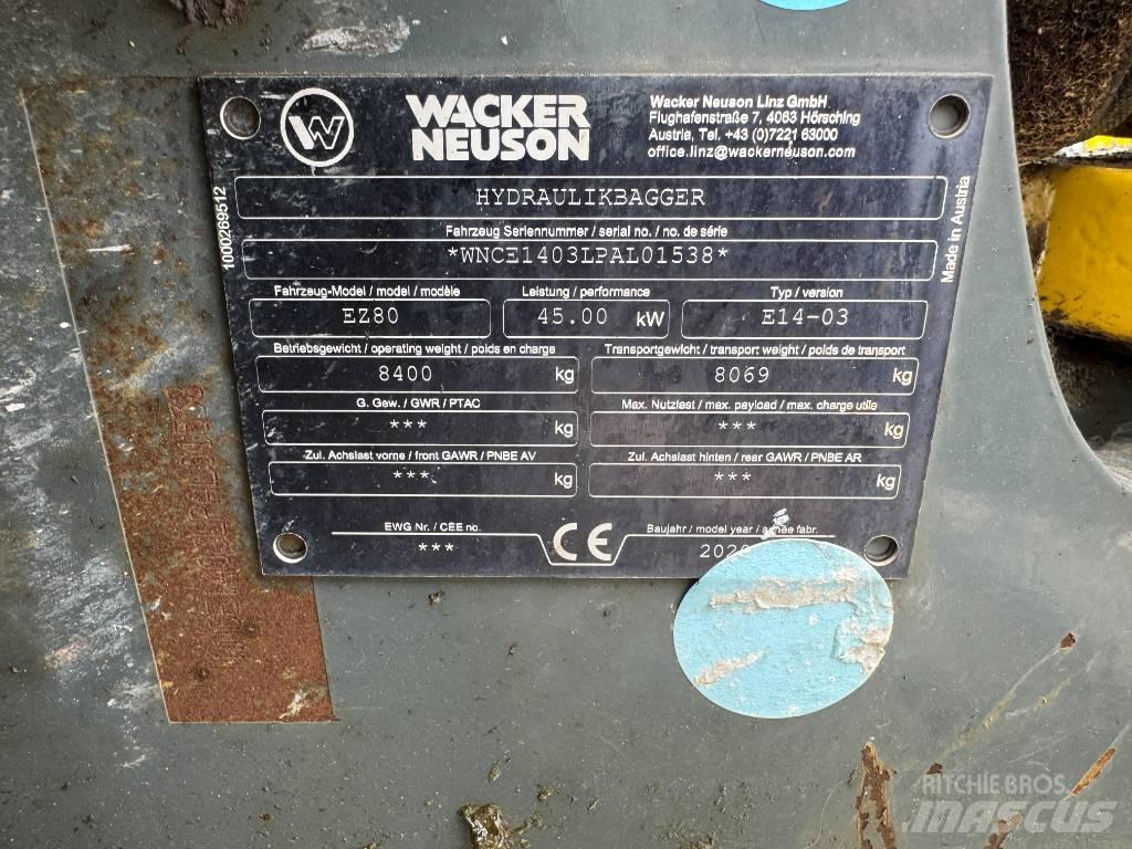 Wacker Neuson EZ80 Excavadoras de cadenas