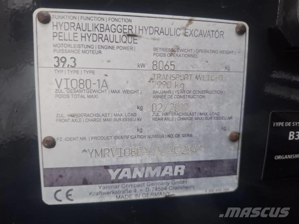 Yanmar Vio 80-1A Excavadoras 7t - 12t