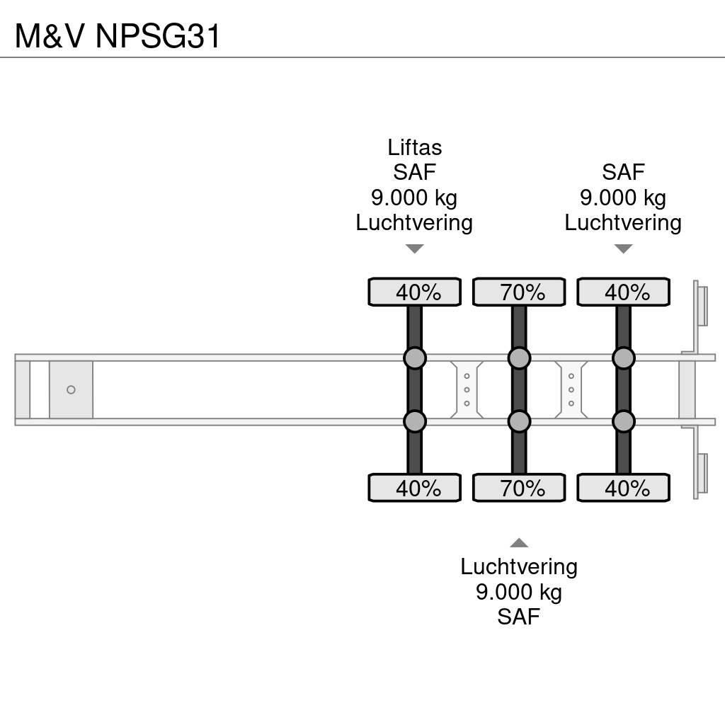 M&V NPSG31 Semirremolques de plataformas planas/laterales abatibles