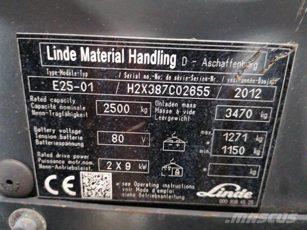 Linde E25-01 Carretillas de horquilla eléctrica