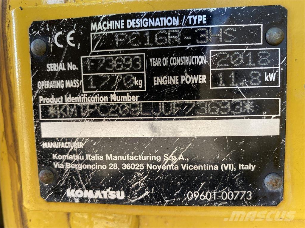 Komatsu PC16R-3HS Excavadoras de ruedas