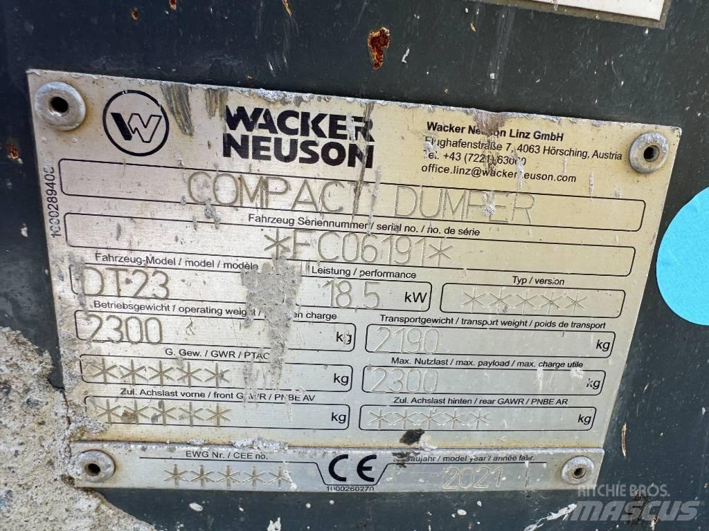 Wacker Neuson DT23 Dúmpers sobre orugas