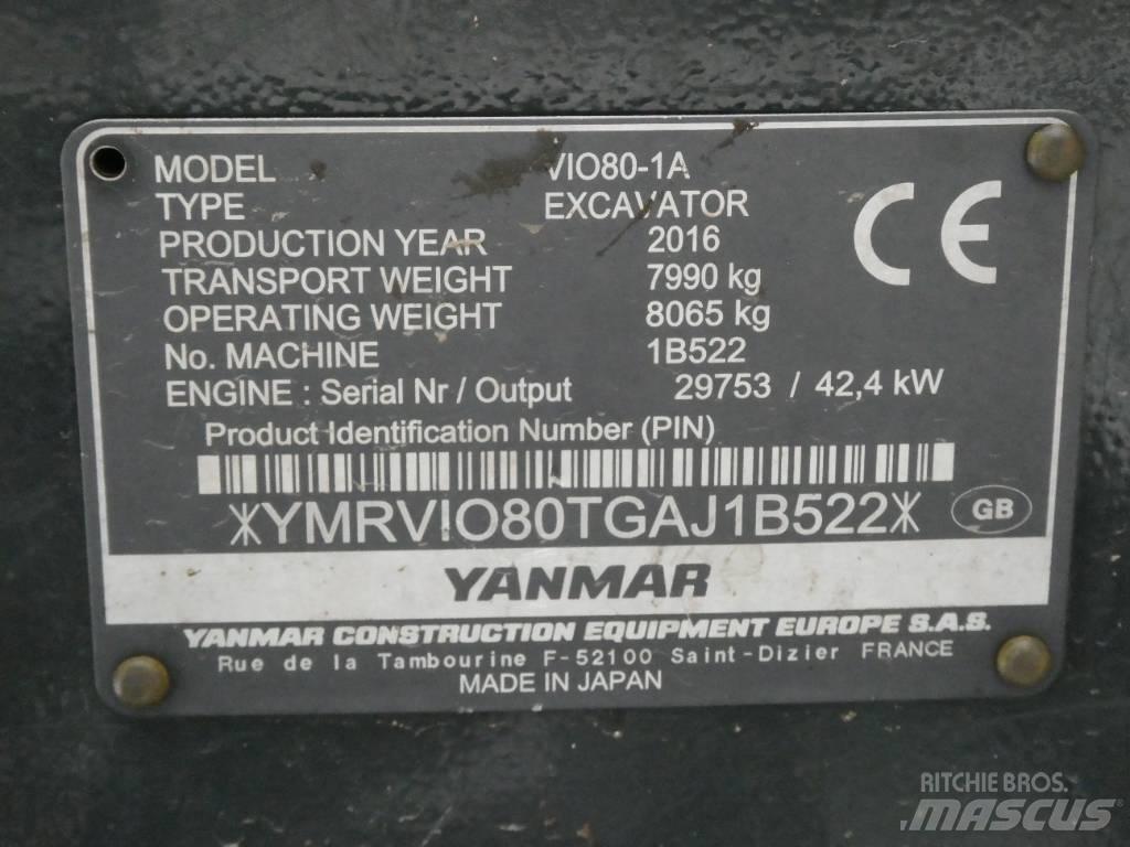 Yanmar Vio 80-1A Excavadoras 7t - 12t