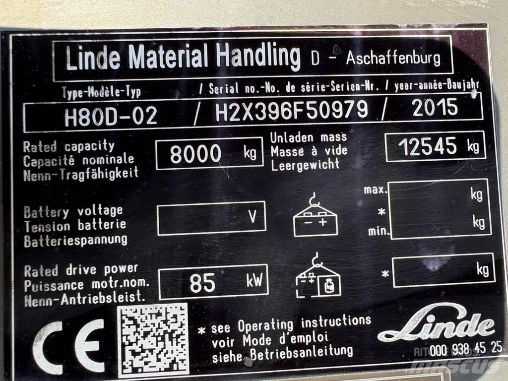 Linde H 80 D Carretillas diesel