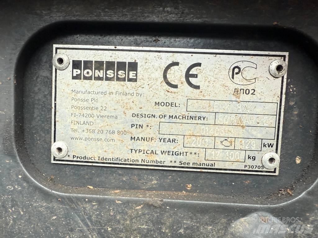 Ponsse ELK 8W Autocargadoras