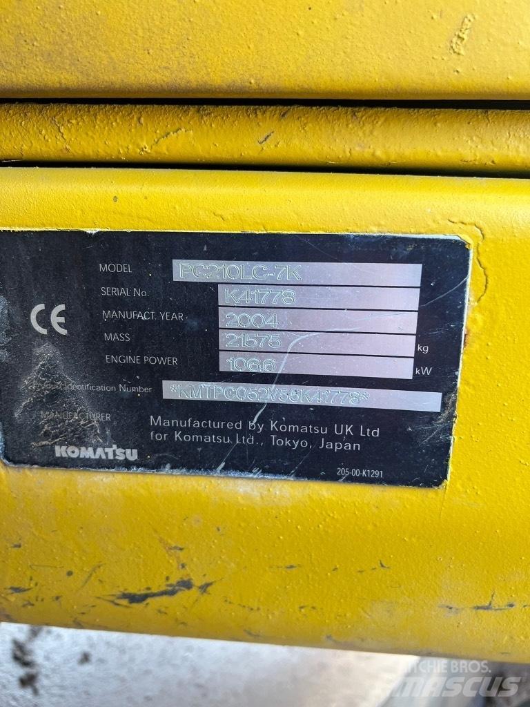 Komatsu PC 210 LC-7K Excavadoras de cadenas