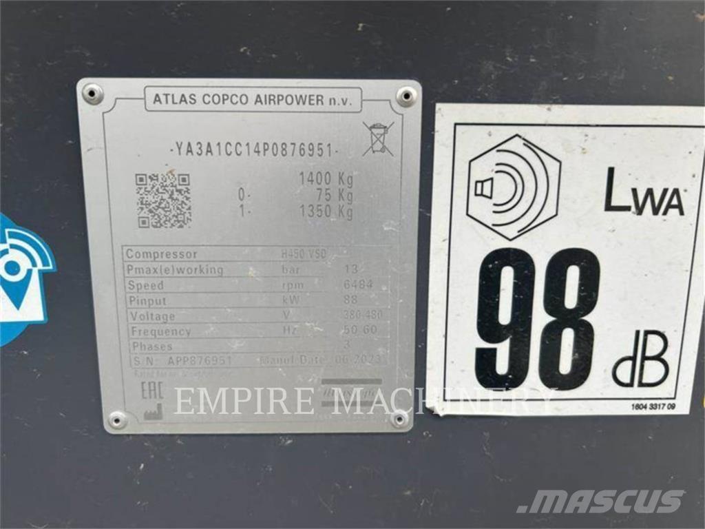 Atlas Copco H450 Compresores