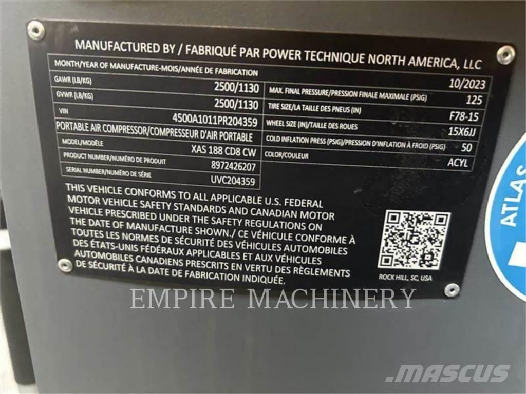 Atlas Copco XAS188CD Compresores