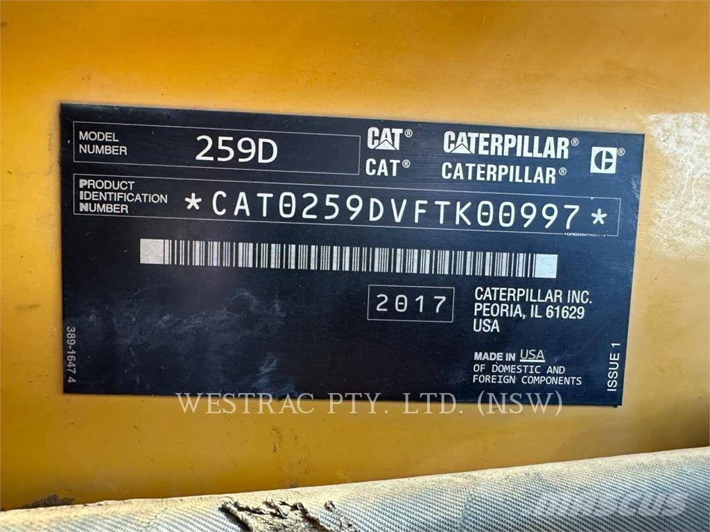 CAT 259D Cargadoras sobre orugas