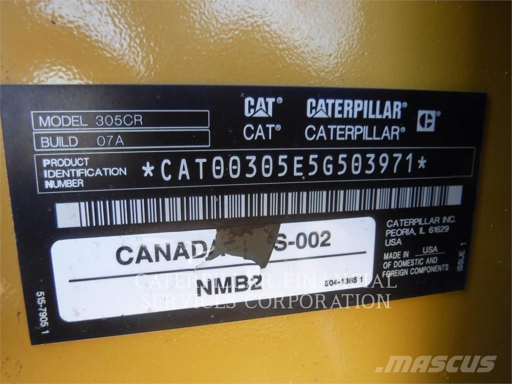 CAT 305-07CR Excavadoras de cadenas
