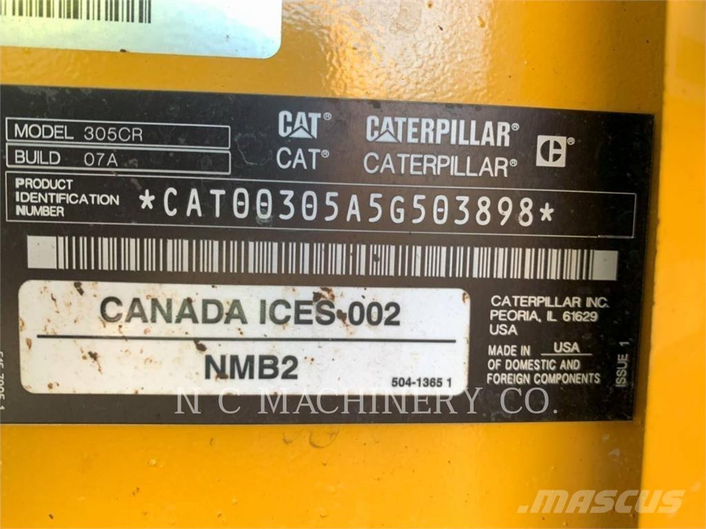 CAT 305 CRCB Excavadoras de cadenas