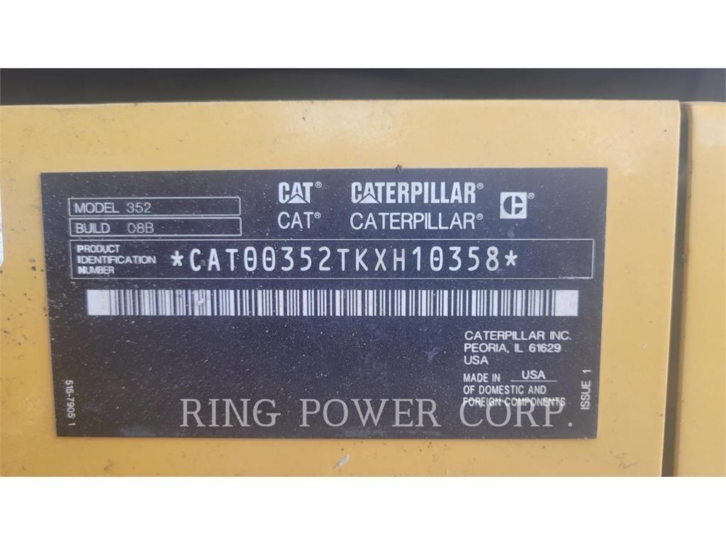 CAT 352-08 Excavadoras de cadenas