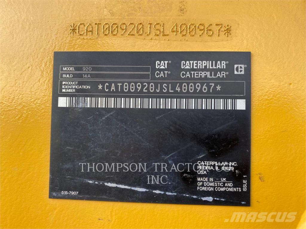 CAT 920 Cargadoras sobre ruedas