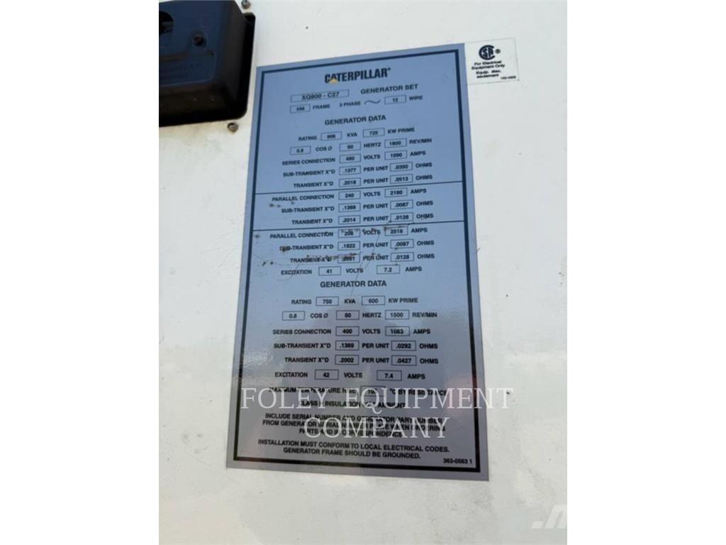CAT XQ800 Otros generadores