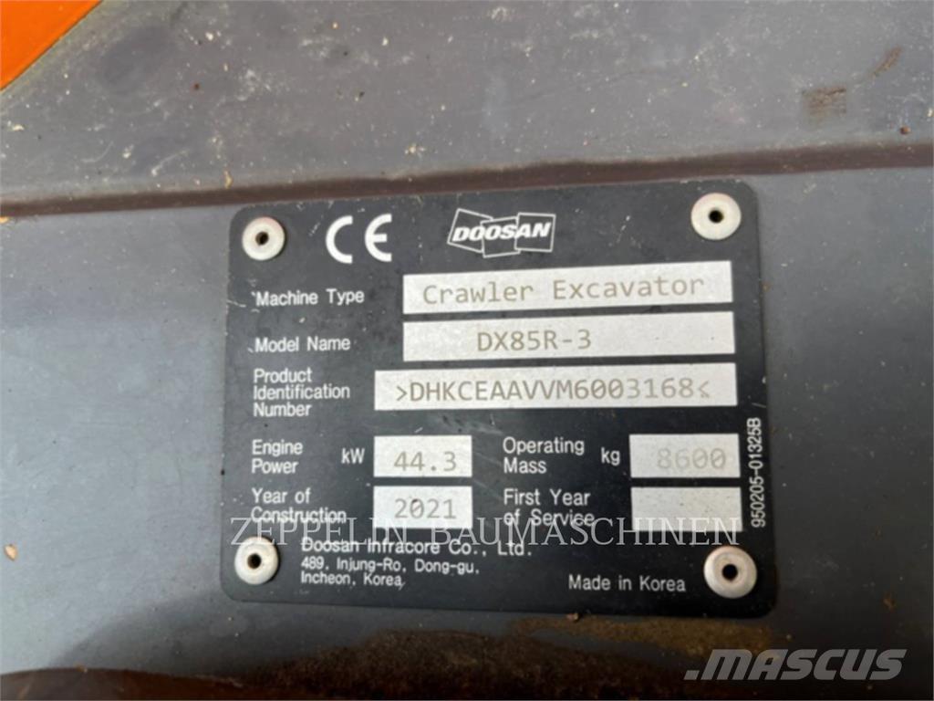 Doosan DX85R-3 Excavadoras de cadenas