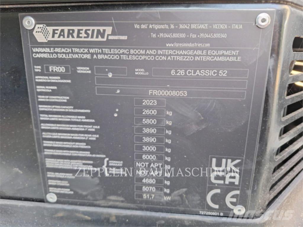 Faresin 6.26 Carretillas telescópicas