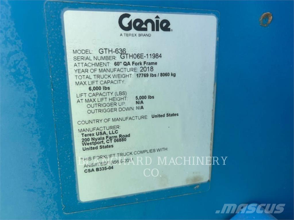 Genie GTH-636 Carretillas telescópicas