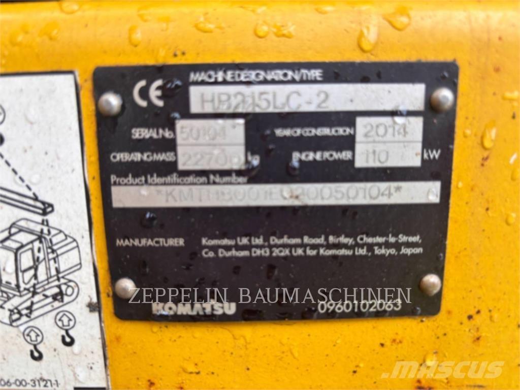 Komatsu HB215LC-2 Excavadoras de cadenas