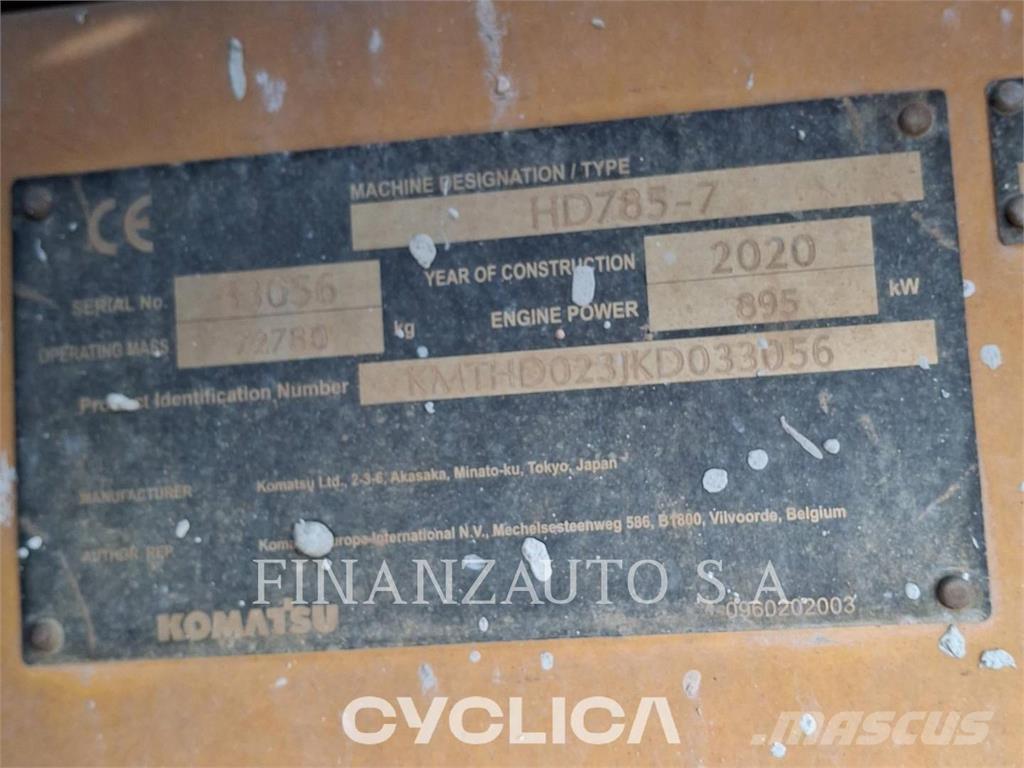 Komatsu HD785-7 Dúmpers articulados