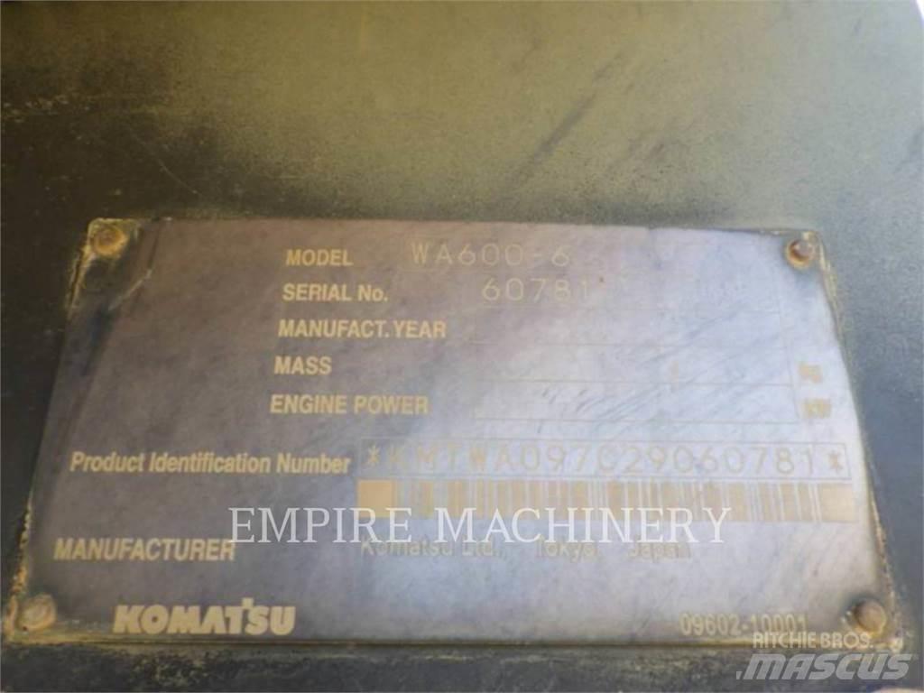 Komatsu WA600-6 Cargadoras sobre ruedas