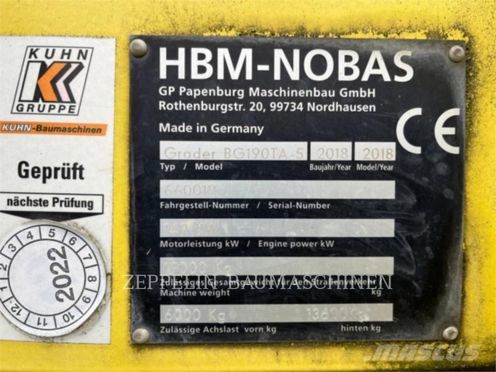 Nobas GMBH BG190T/TA- Motoniveladoras