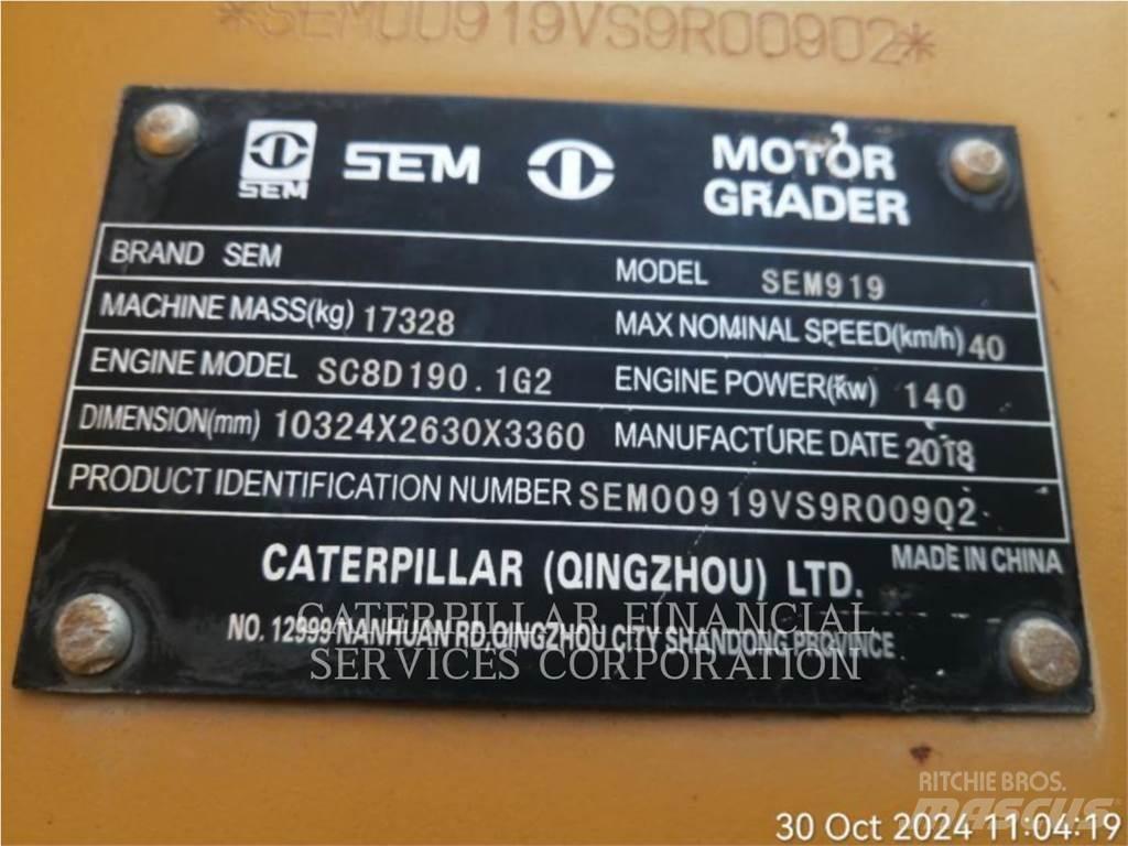 SEM MACHINERY SEM919 Motoniveladoras