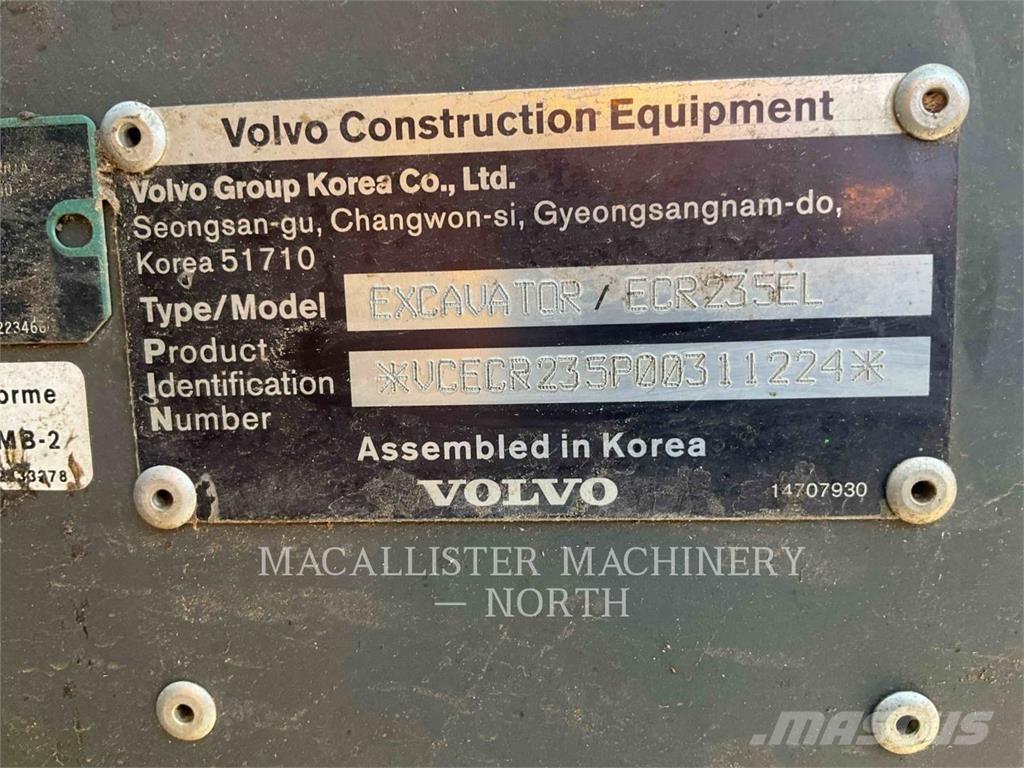 Volvo ECR235EL Excavadoras de cadenas