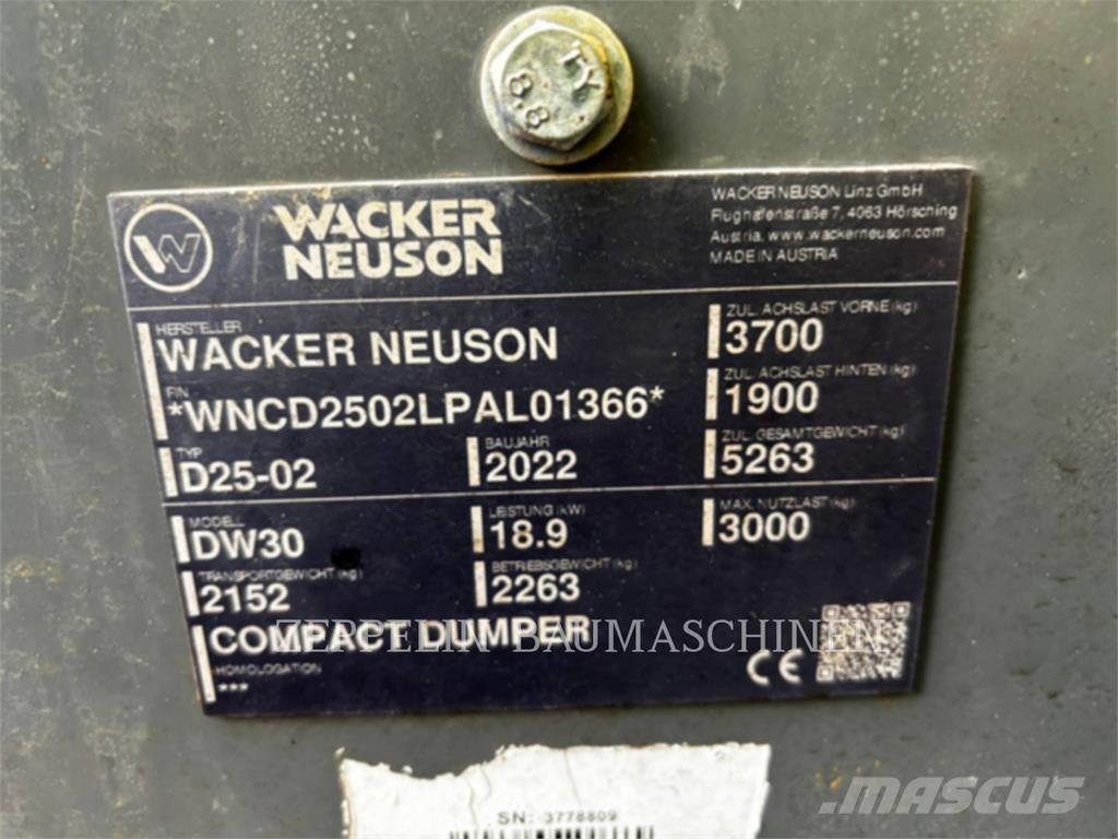 Wacker DW30 Dúmpers articulados
