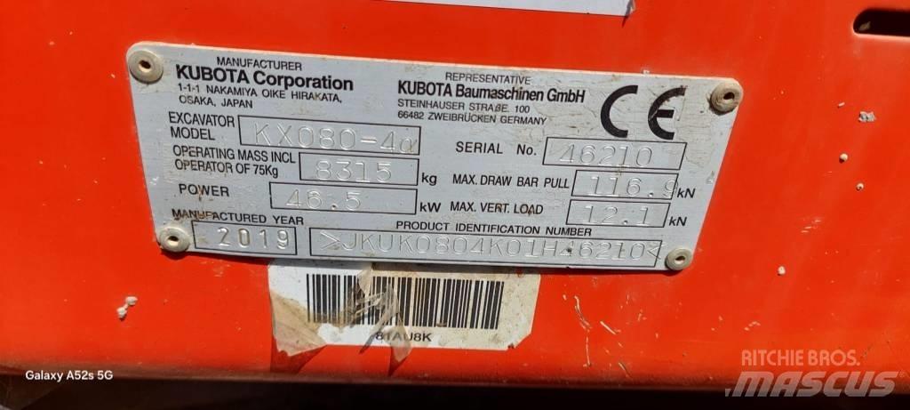 Kubota KX 080-4 Excavadoras 7t - 12t