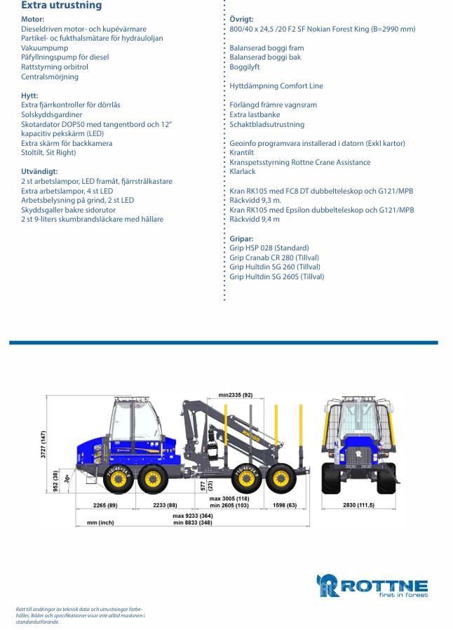 Rottne F11E Autocargadoras
