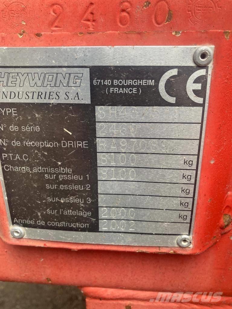 Heywang SH 43/55 S Remolques esparcidores de estiércol