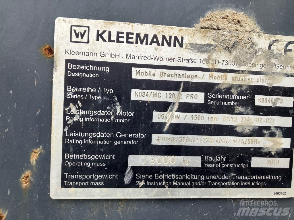 Kleemann MC 120 Z Trituradoras móviles