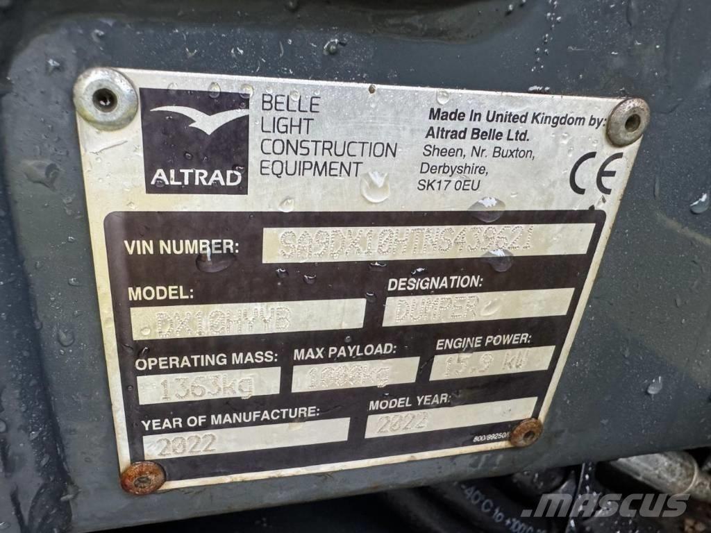 Altrad Belle DX1000 Dúmpers de obra