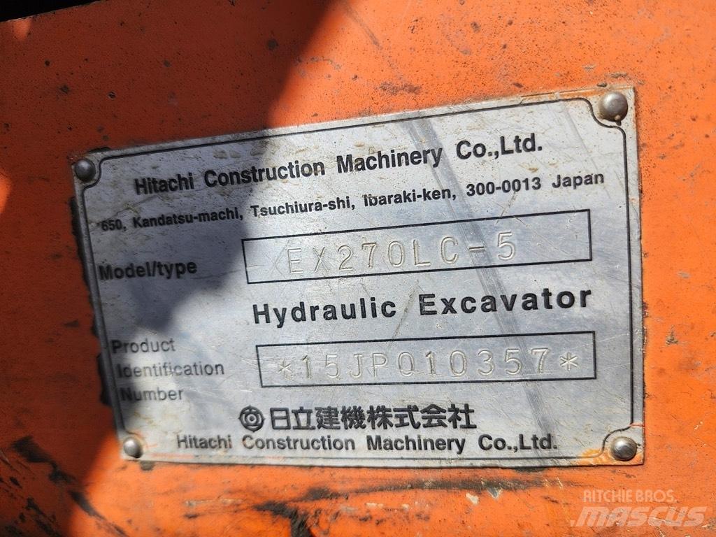 Hitachi EX 270 LC-5 Excavadoras de cadenas