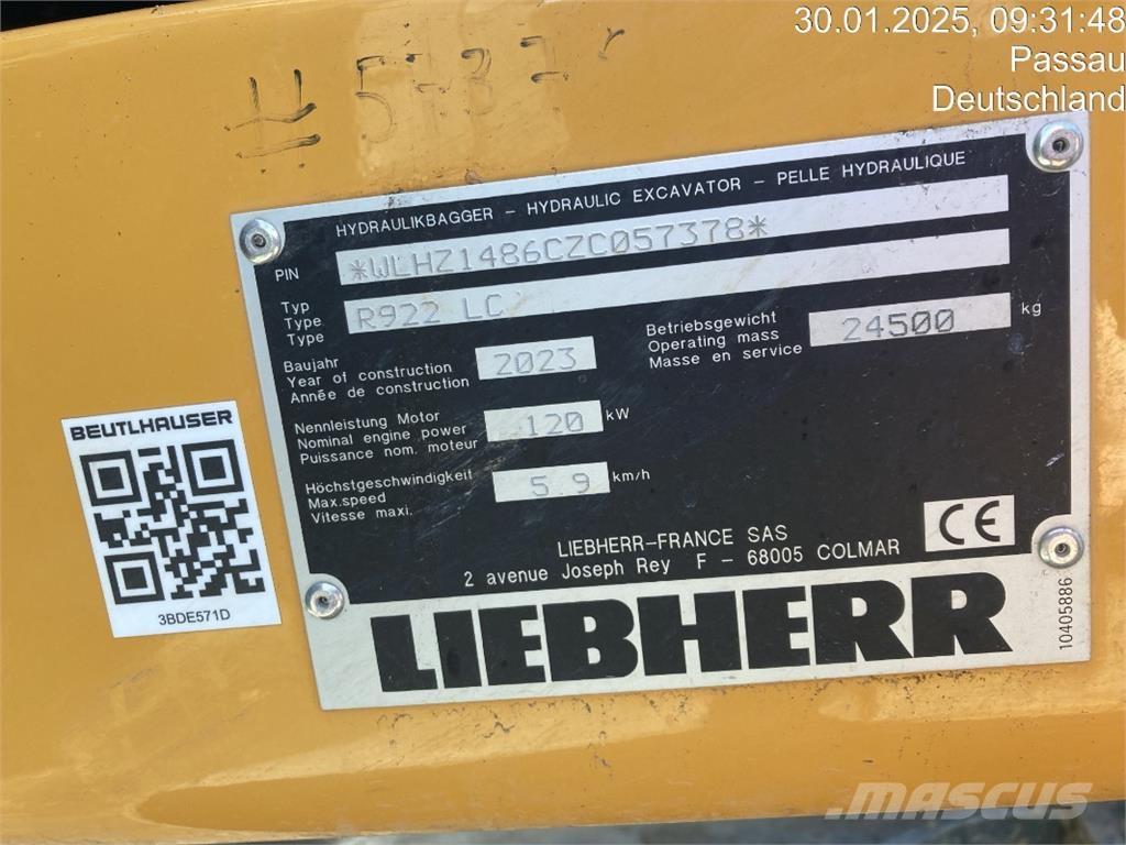 Liebherr R922 Excavadoras de cadenas
