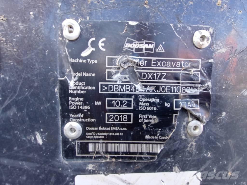 Doosan DX 17 Mini excavadoras < 7t