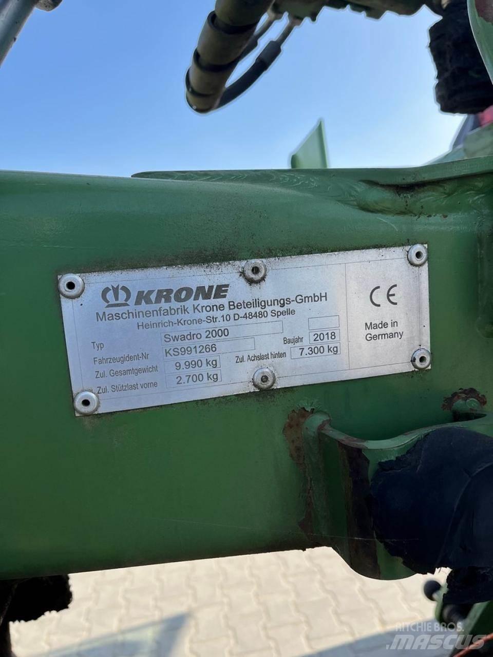 Krone Swadro 2000 Segadoras hileradoras