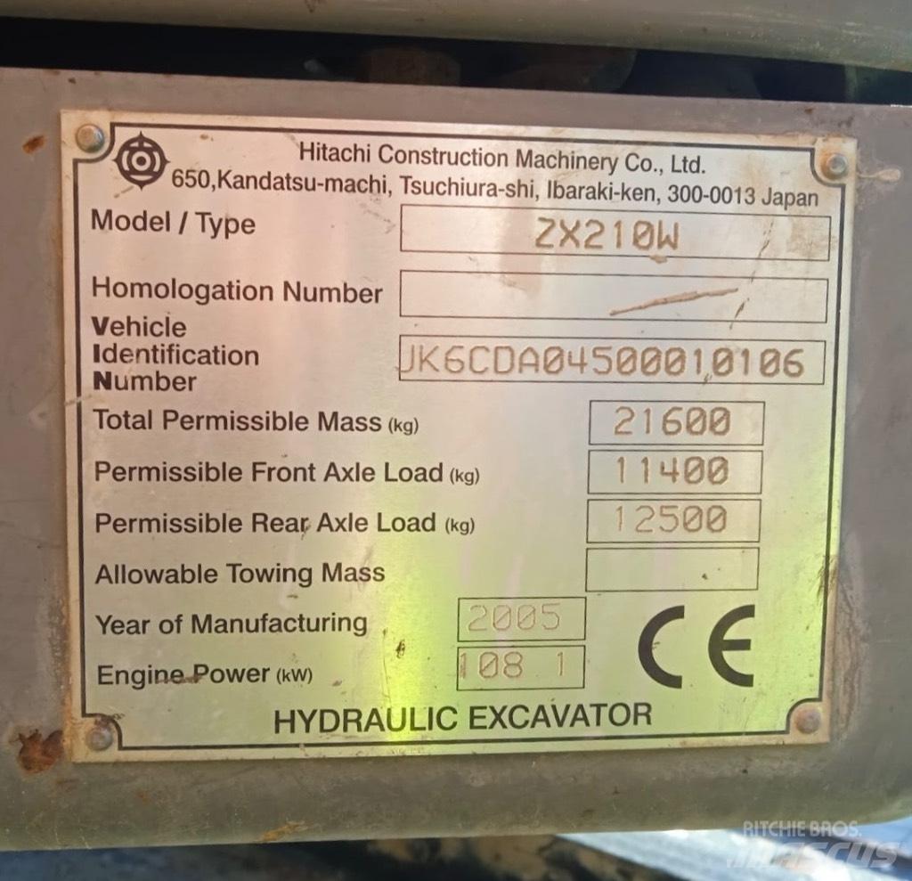 Hitachi ZX 210 W Excavadoras de ruedas