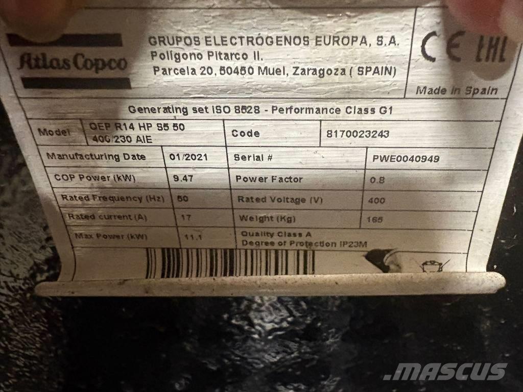 Atlas Copco QEP R 14 Generadores de gasolina